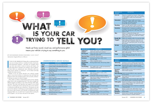 CCO - What is your car trying to tell you?