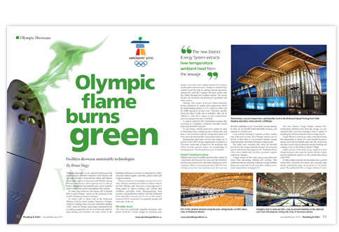 P&HVAC - Olympic flame burns green